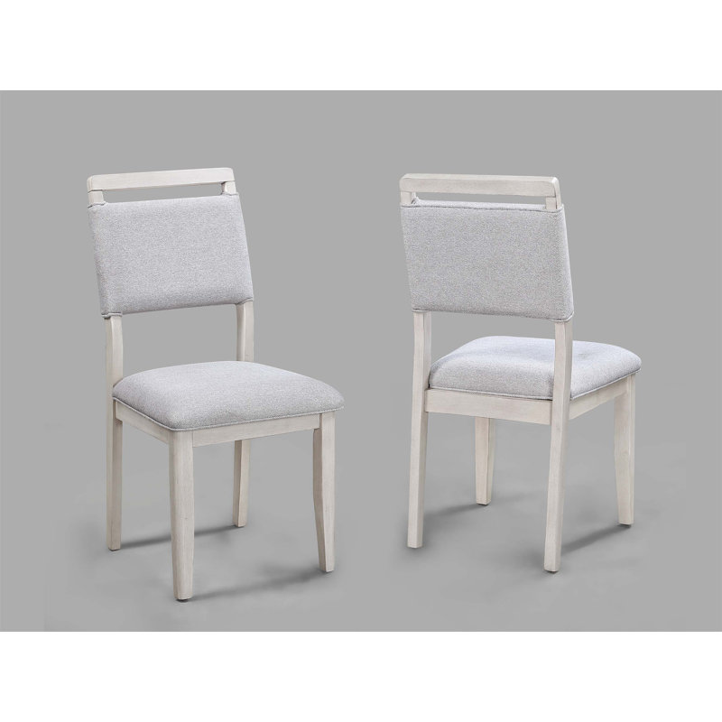 Mobilier en bois massif 2 pièces avec chaises rembourrées