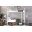 Twin XL Over Twin XL Metal Bunk Bed, Industrial Detachable Bunkbeds With Safety Guard Rails For Teens, White