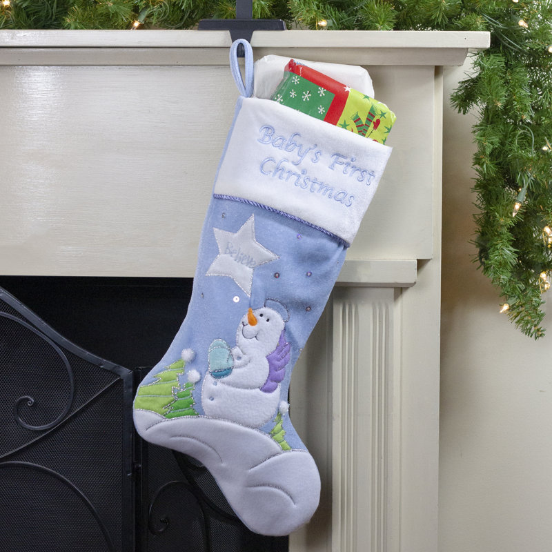 Chaussette de Noël 20 po Blue Christmas