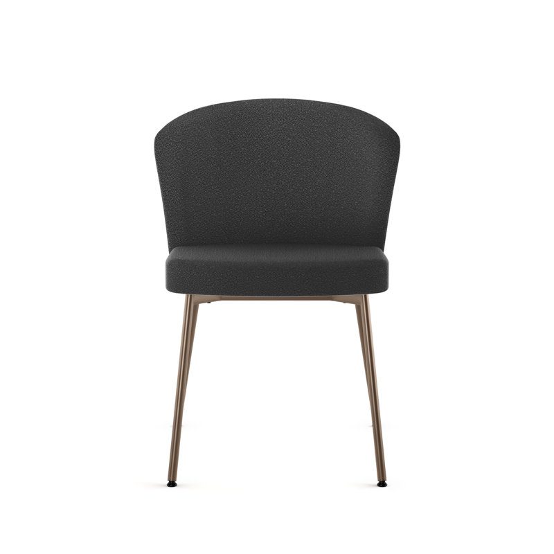 Chaise rembourrée Julks, Gris anthracite, Bronze