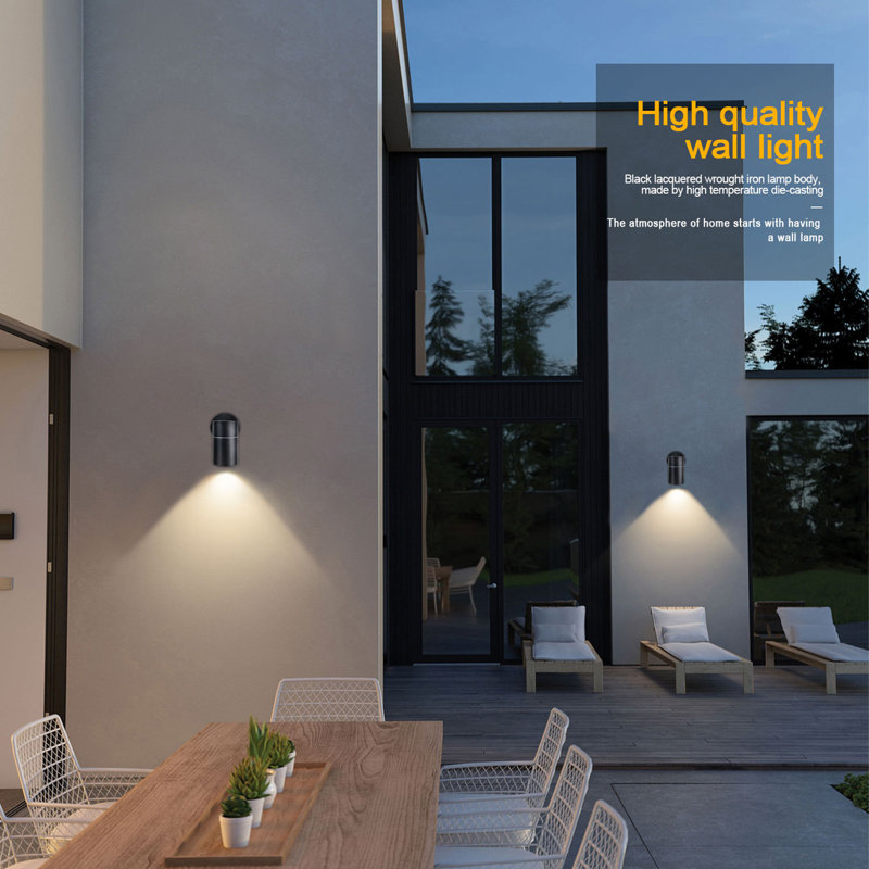 2 - Bulb Outdoor Sconce, Matte Black