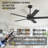 48"/56"/60" 6 - Blade Indoor Farmhouse Ceiling Fan with Lightless,Reversible DC Motor, 6-Speed Remote Control-326023780-330101874-330101876