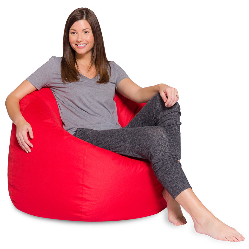 Bean Bag Chair for Kids, Teens, and Adults - Filled with Soft Beads, Includes Removable and Machine Washable Cover - Multiple Colors, Sizes and Fabrics including Soft Nylon & Canvas with Patterns