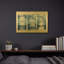 «Blue Geometric Abstract 1» par Wild Apple Portfolio, art mural en métal doré, 16 po x 12 po-1910349176