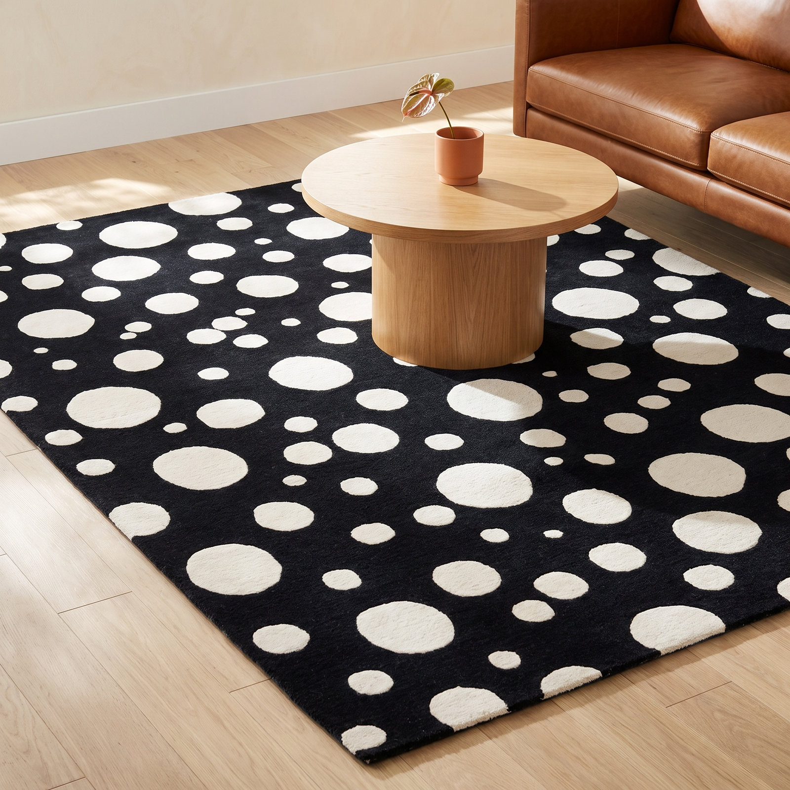 Kavika Black Ivory Hand-Woven Rug, Rectangle 8' x 10'