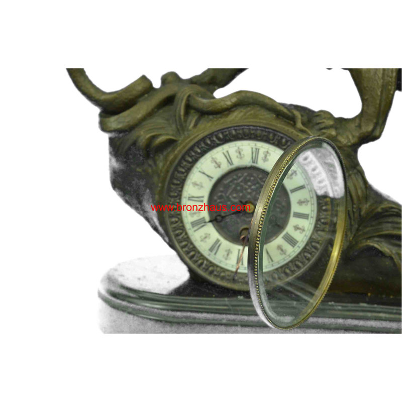 Très grande déesse grecque, sculpture en bronze, base de marbre, figurine