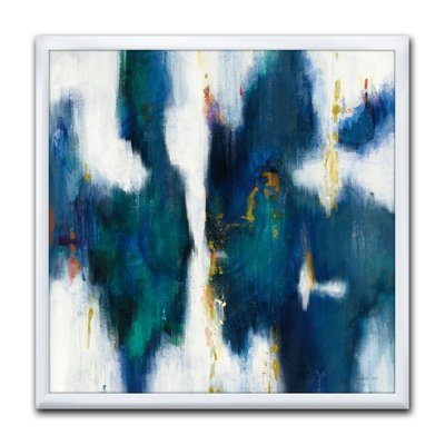 «Blue Glam Texture I», reproduction sur toile encadrée