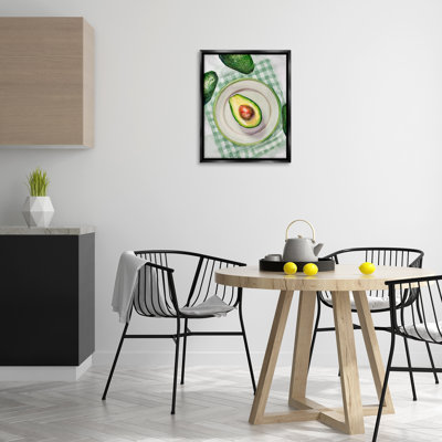 Delicious Avocado on Plate Floating Frame, design by Lil' Rue
