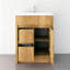 Isabella 30 po L x 18 po P 1 porte et 2 tiroirs Meuble-lavabo autoportant avec évier simple et Comptoir en Céramique blanc