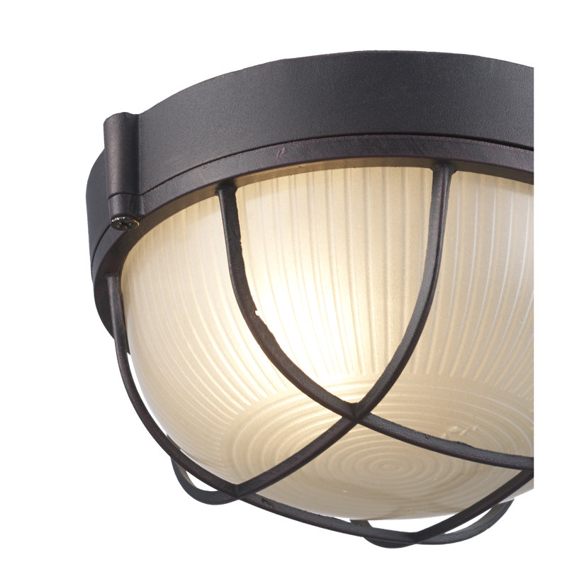 Luminaire à cloison d'extérieur Mindi, rouille, H 8 po x l 8 po