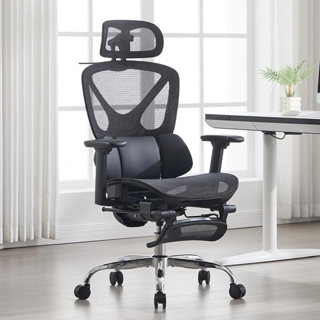 Wahson Office Chair Executive Manager Desk Chair with Adjustable Recline Ergonomic Computer Chair with Footrest for Office Workplace,