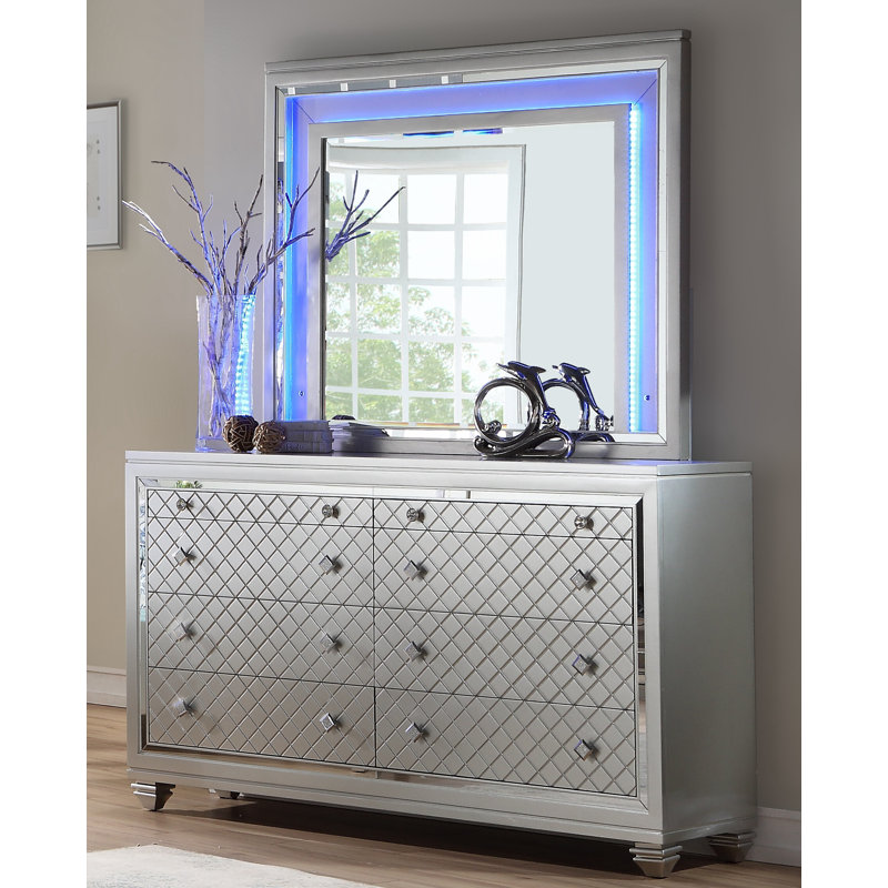 Ensemble de chambre avec éclairage à DEL Latosia, Roi