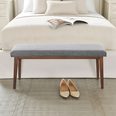 Banc rembourré en lin Modern