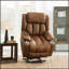 Fauteuil inclinable Pacay Brown Power Motion avec levage, chauffage et massage pour un confort et un soutien ultimes