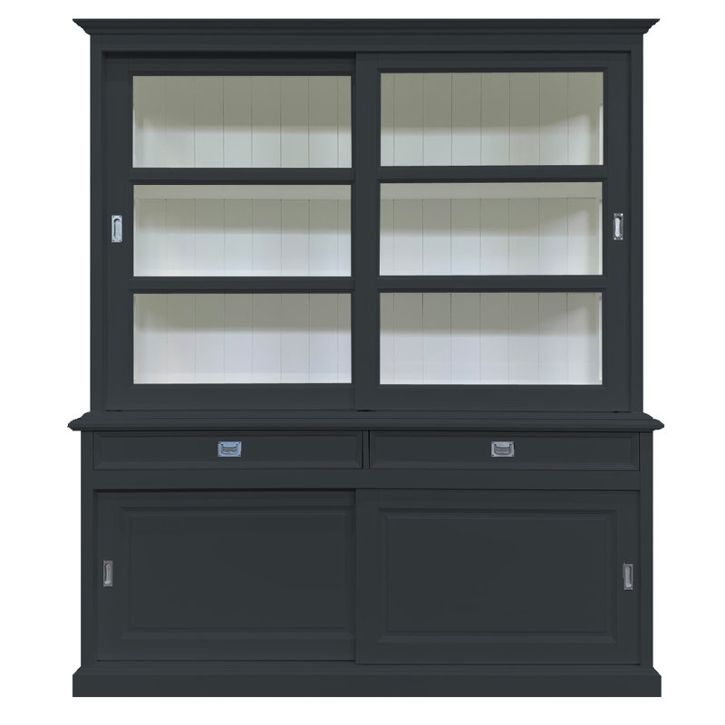 Tatum 188 cm W Display Cabinet, Anthracite Grey