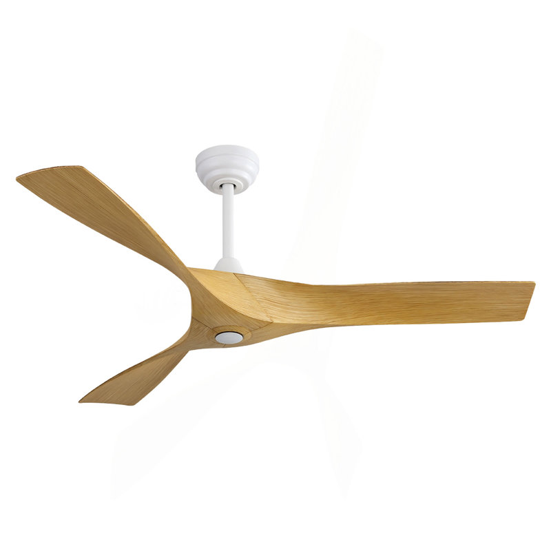 Ventilateur de plafond moderne de 52 pouces avec 3 pales en ABS et moteur à courant continu réversible sans lumière pour le salon