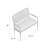 Shiena 43.5" Square Arm Settee