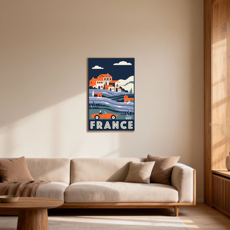 Scène de paysage urbain avec paysage urbain, H 18 po x l 12 po