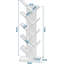 Leftera 40cm W Geometric Bookcase-1222329377