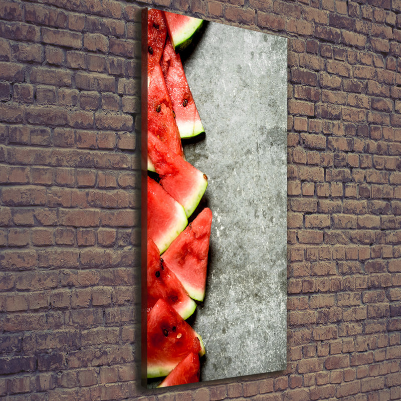 Watermelon 1 Piece Wrapped Canvas Wall Art
