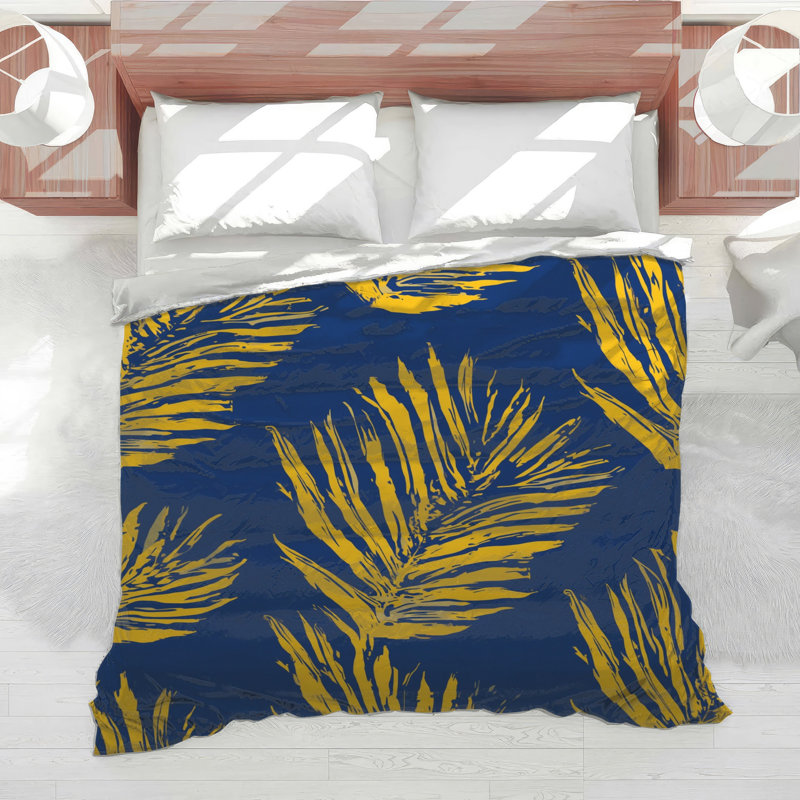 Édredon feuilles de palmier jaune, Twin