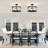 Glenisle 6 - Light Modern Metal Drum Semi Flush Mount Ceiling Light Fixture With Clear Glass Shade For Dinning Room Living Room Bedroom Hallway Entryway Kitchen