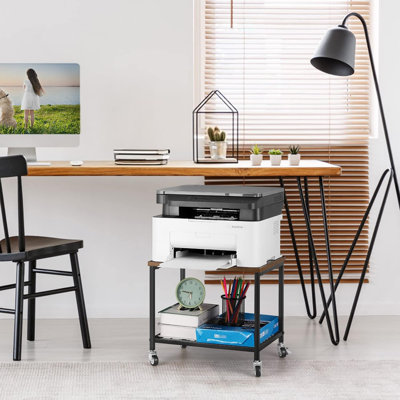 Savieon 13.8'' H x 16.5'' W Printer Stand with Wheels