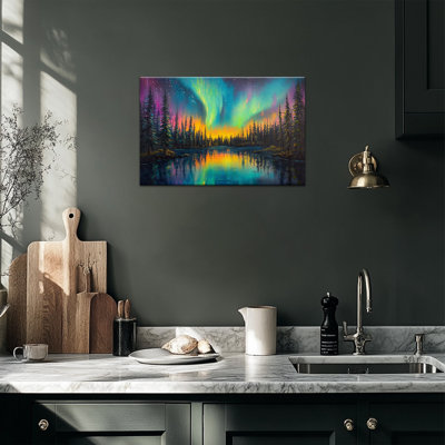 Aurore boréale, paysage, art mural, aurores boréales, paysage naturel, impressions sur toile, affiche pour salon, chambre à coucher prête à être suspendue