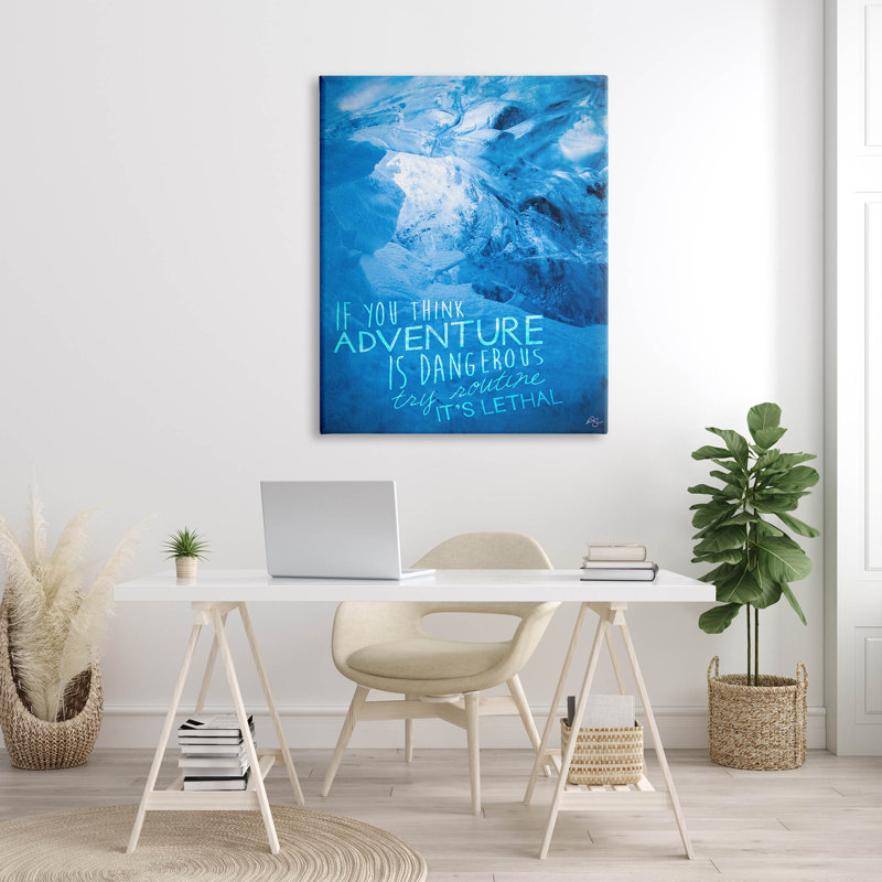 «Routine is lethal phrase», art mural par K. Kaufman, H 48 po x l 36 po x P 1,5 po