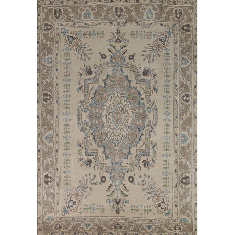 Tapis traditionnel rétro en laine 8 x 11