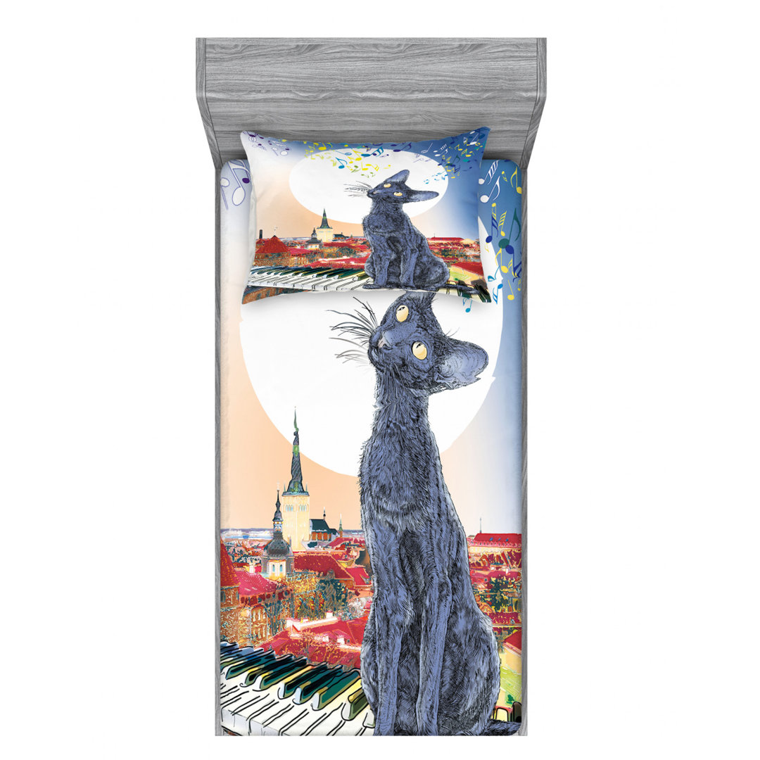 Cat Sheet Set Ambesonne 