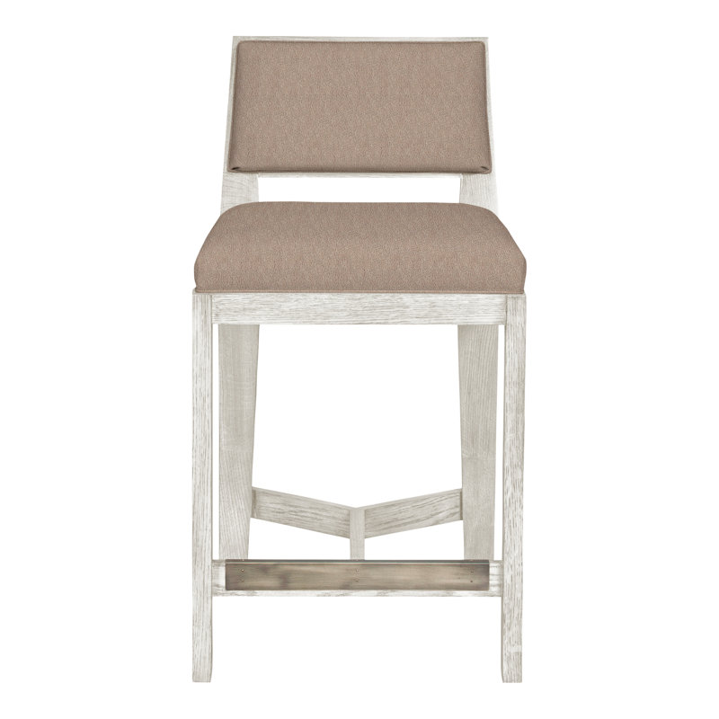 Thom Filicia Solid Wood 32.5" Bar Stool, Casa Blanca, Navada Mushroom