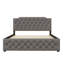 Lit plateforme tapissier avec lit gigogne-118090233