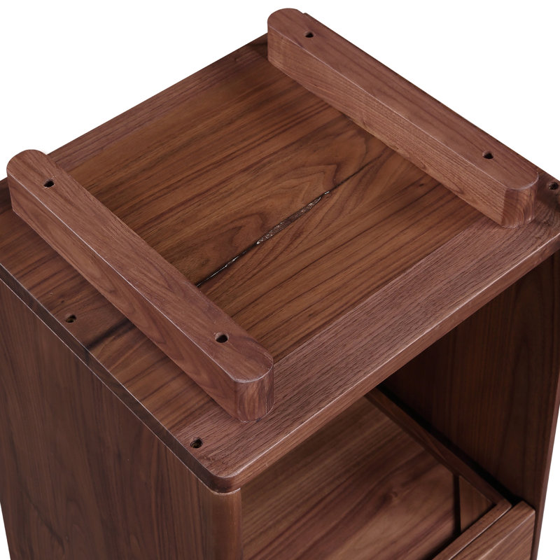 1 - Drawer Nightstand, Walnut