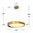 Marisol 1-Light Gold LED Drum Chandelier with Acrylic Shade, Dimmable