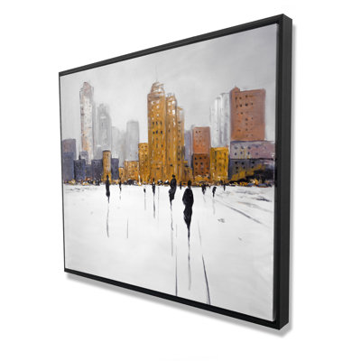 «City on the horizon» - Décorations sur toile encadrées, cités de bureau