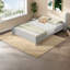 Lit plateforme en bois peu encombrant, gris antique, multifonctionnel pour la maison