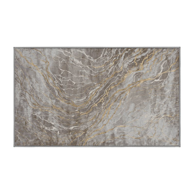 Tapis gris lavable à la machine