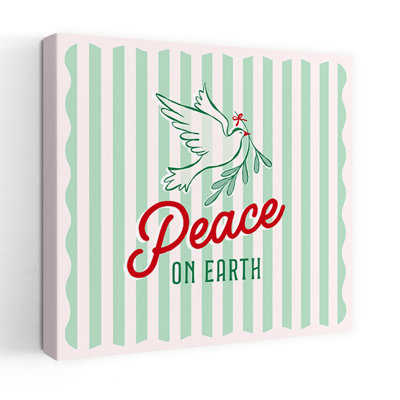 Peace On Earth Dove Peaceful Retro Vintage Wall Art Print