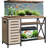 Aquarium Stand With Built-in Socket & Wooden Cabinet Storage, Fish Tank/tv Stand With Adjustable Shelves-1722095433