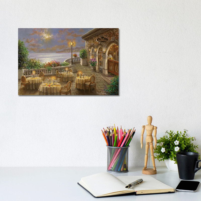 A Romantic Dining Invitation by Nicky Boehme - Gallery-Wrapped Canvas Giclée on Canvas, 20.32 cm H x 30.48 cm W