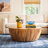 Solid Mango Wood Drum Coffee Table-1608454885