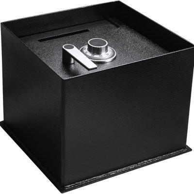 Floor Safe With Drop Slot - 0.89 Cubic Ft, Steel, 13.92 In Deep Ft Solid Depth, And Lock