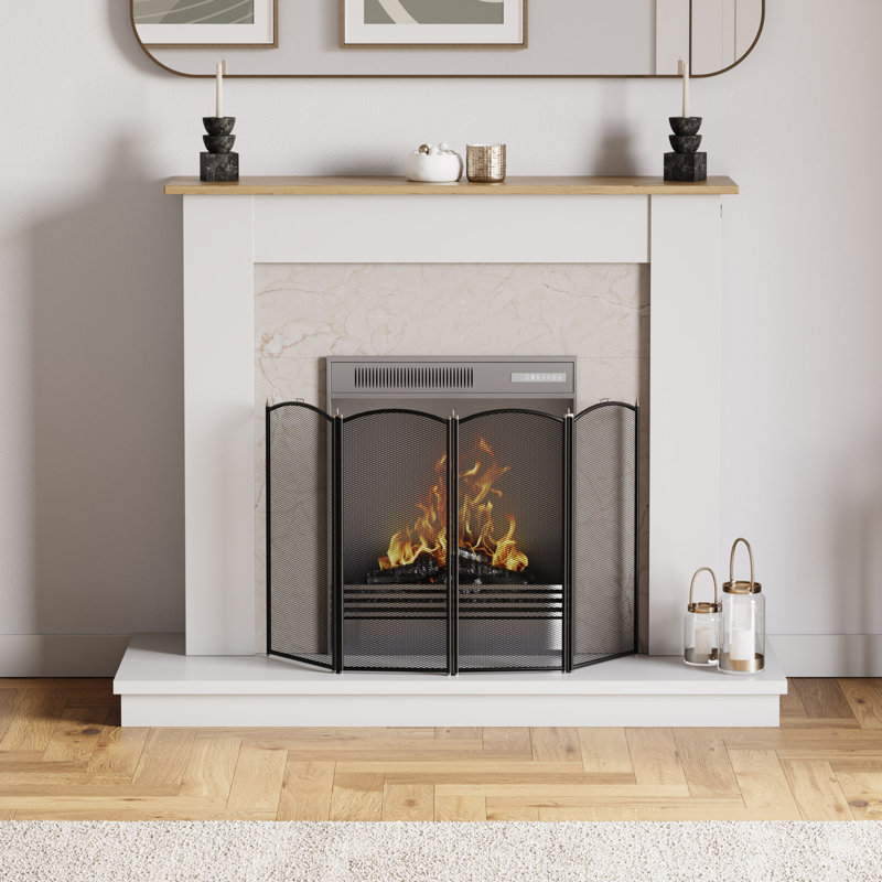 Stanton 4 Panel Steel Fireplace Screen