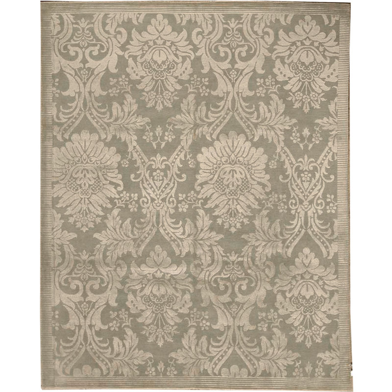 Tapis vert clair noué à la main de haute qualité