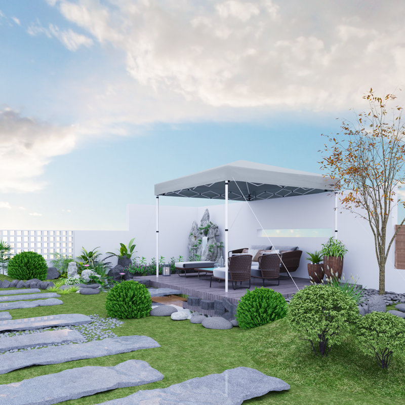 Abri de jardin en acier de l 10 pi x P 10 pi, gris