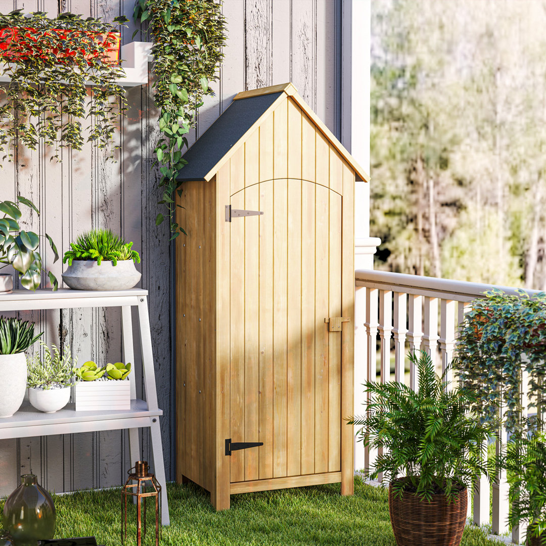 3 ft. W x 2 ft. D Solid Wood Sloped Tool Shed