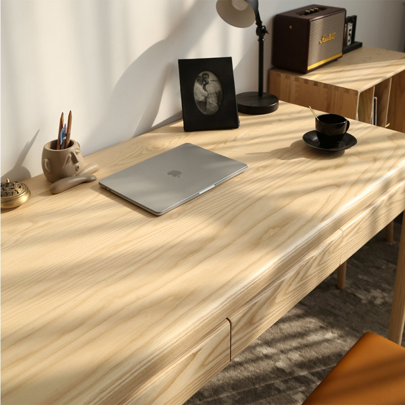 Bureau minimaliste moderne de style japonais, H 30,31 po x l 53,15 po x P 25,59 po