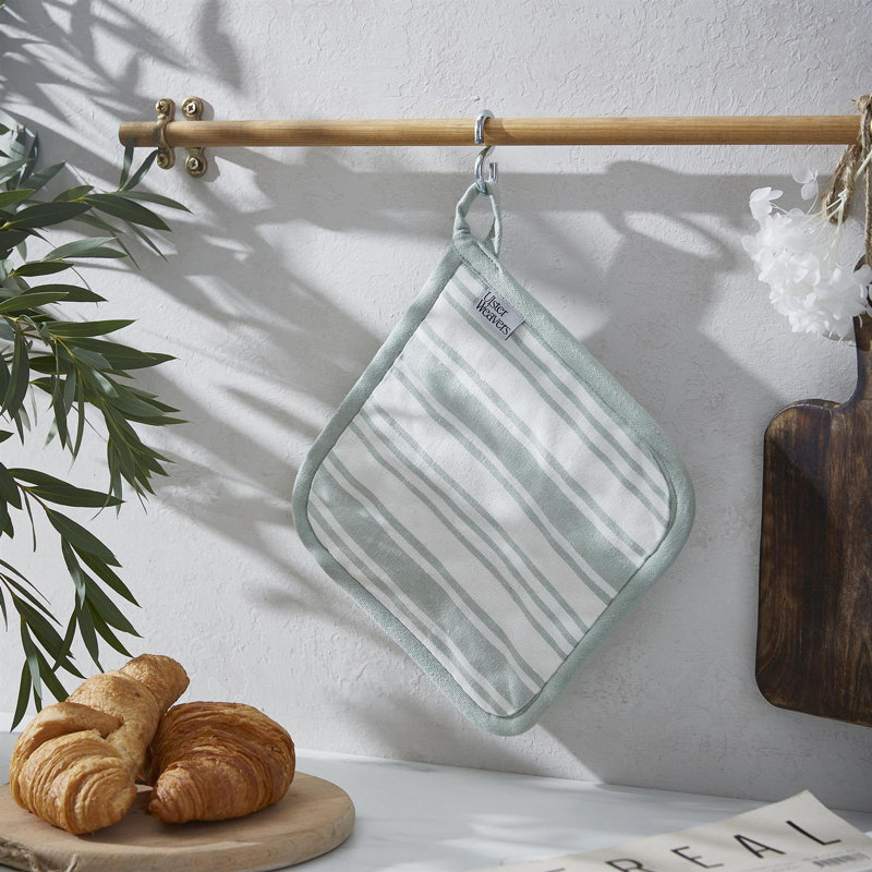 Ulster Weavers Sage Stripe Striped 100% Cotton Potholder