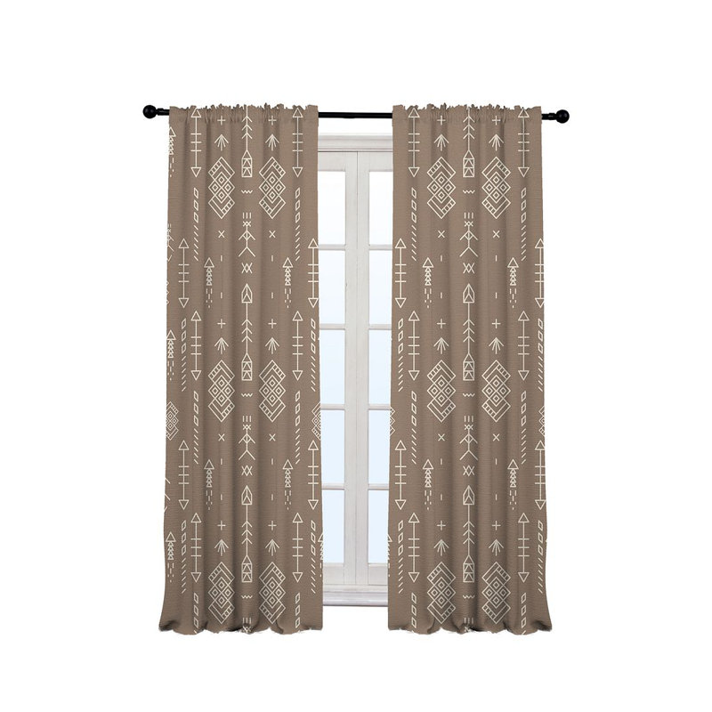 Anjelita Blackout Curtain Single Panel, 140cm Width x 175cm Drop, Castle Stone